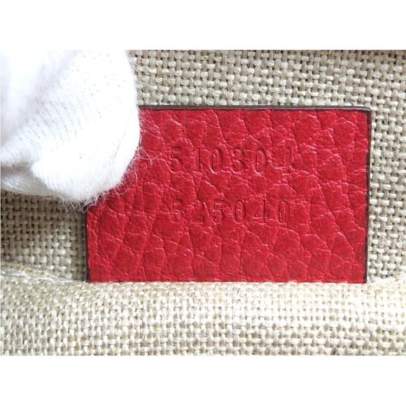 Gucci Red Crossbody Bag with Gold Chain - Picture 13 of 16